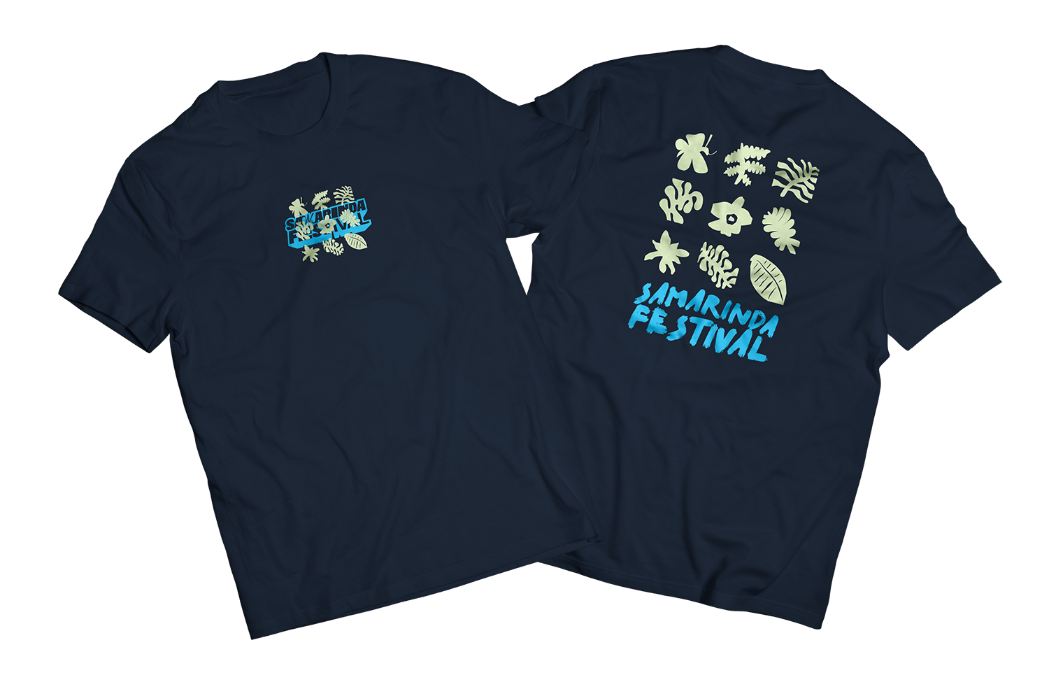 SAMARINDA FESTIVAL 2025 T-SHIRT FLOWERS NAVY